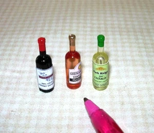 Miniatur Weinflaschen Sortiment #4 für Puppenhaus Miniaturen Maßstab 1:12 - Bild 1 von 1