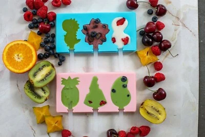 Popsicle Molds Shape Maker,6 pcs Homemade ICE Pop Molds Food Grade Silicone Pops - Изображение 1 из 4