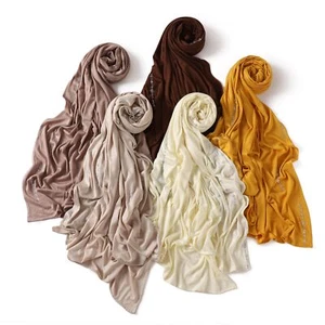 Sciarpa scialle lungo islamico hijab donna musulmana scialle avvolgente turbante stole sciarpe - Foto 1 di 33