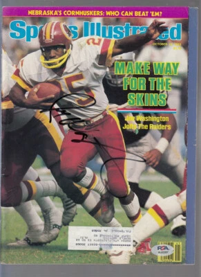 Joe Washington Signed 1983 Sports Illustrated 10/10 Autograph Washington PSA/DNA - Image 1 of 2