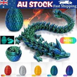 Large 3D Printed Dragon in Egg Dragon Egg Flexible Fidget Toys Birthday Gifts JC - Picture 1 of 19
