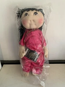 Vintage Rice Paddy Baby Soft Sculpture Doll 16”-Pink Gold Trim Outfit Passport - Picture 1 of 6
