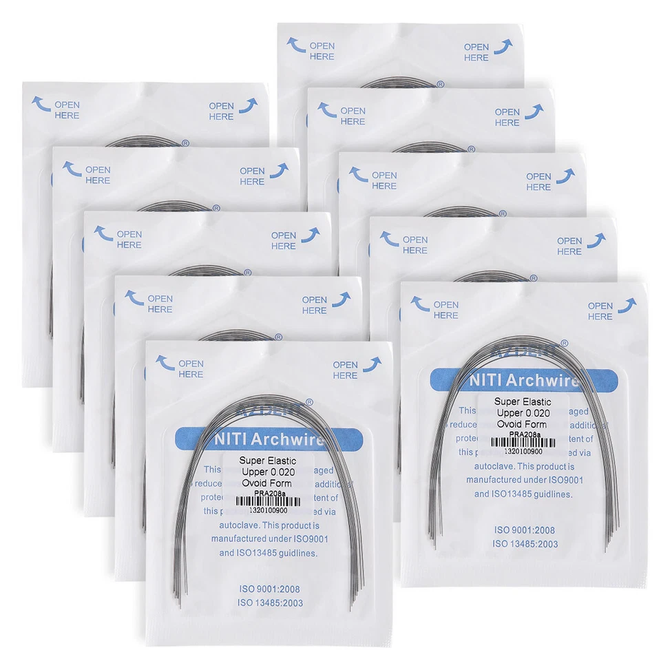 Azdent Archwire NiTi Super Elastic Ovoid Round 0.018 Upper (1320100700)