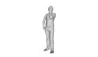 Printle DM Homme 088--Man Thinking Standing Figure for Dioramas Train Sets