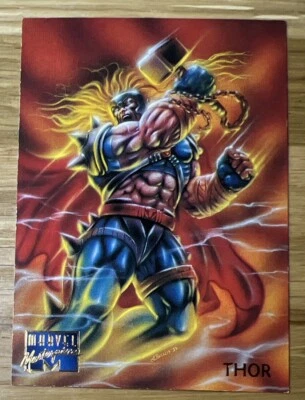 Spider-Man 1994 Fleer Marvel Masterpieces Trading Card #104 THOR Mint Card! - Image 1 of 2