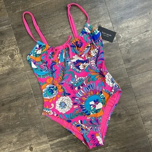 NWT Kate Spade Cinch Front Underwire One Piece Swimsuit Size S Radiant Pink (135 - Picture 1 of 11
