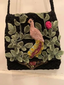 UPCYCLING THE SAK TASCHE MIT VINTAGE MATERIALIEN. CROSSBODY. REISSVERSCHLUSS UNTER KLAPPE. - Bild 1 von 7