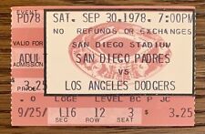 1978 HOF Ozzie Smith Rookie Season Final Hit #152 Ticket Stub Padres Dodgers