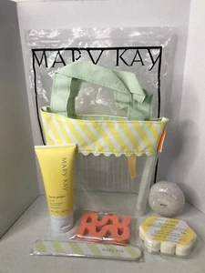 MARY KAY SET LEMON PARFAIT Foot Gel/foot Fizzies/Emery Board/Toe Thingy/Tote - Picture 1 of 5