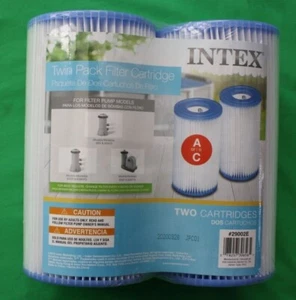 Intex Easy Set Type A or C Filter Replacement Cartridges Pack for Pool, 2 Pack - Picture 1 of 4