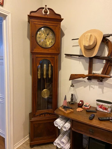 Germany Grandfather Black Forest Floor Clock 1865 Very Good Condition $14000 Cover