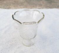 Old Early Scarce F & C Osler Mark Clear Glass Lamp Shade