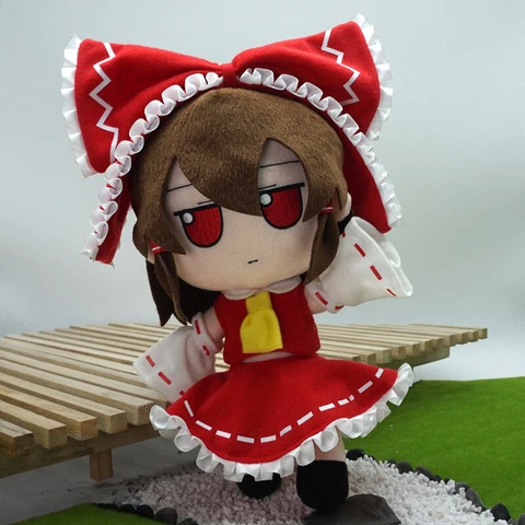 NEW 24cm Touhou Project Fumo Hakurei Reimu PVC Bone Ver. Plush Doll Stuffed Toy Cover