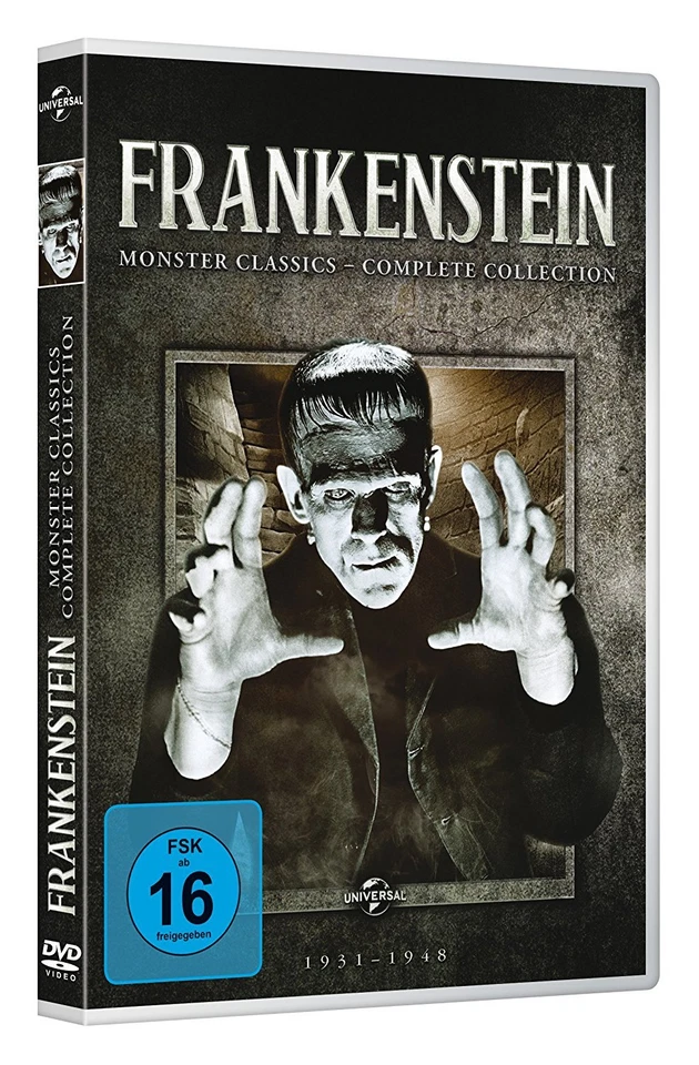 Universal Monsters Frankenstein 8 Classic Boris Karloff Bride Son DVD Box - Image 1 of 1