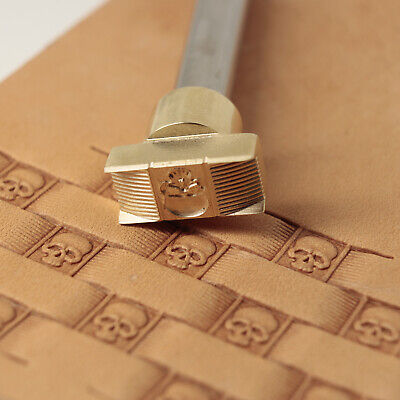 Leather Stamp Tool For Leather Craft DIY Brass Stamp #281 Skull Basket Stamp • 22.19€