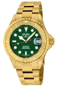 Gevril Men's 4758B Wall Street Swiss Automatic SW 200 Exhibition CaseBack Watch - Picture 1 of 10