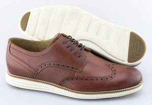 Men's COLE HAAN 'Original Grand' Brown Leather Wingtip Oxfords Size US 10.5 - D - Picture 1 of 6