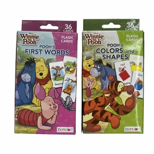 Set di schede flash per bambini Disney Winnie the Pooh prime parole/colori e forme - Foto 1 di 2