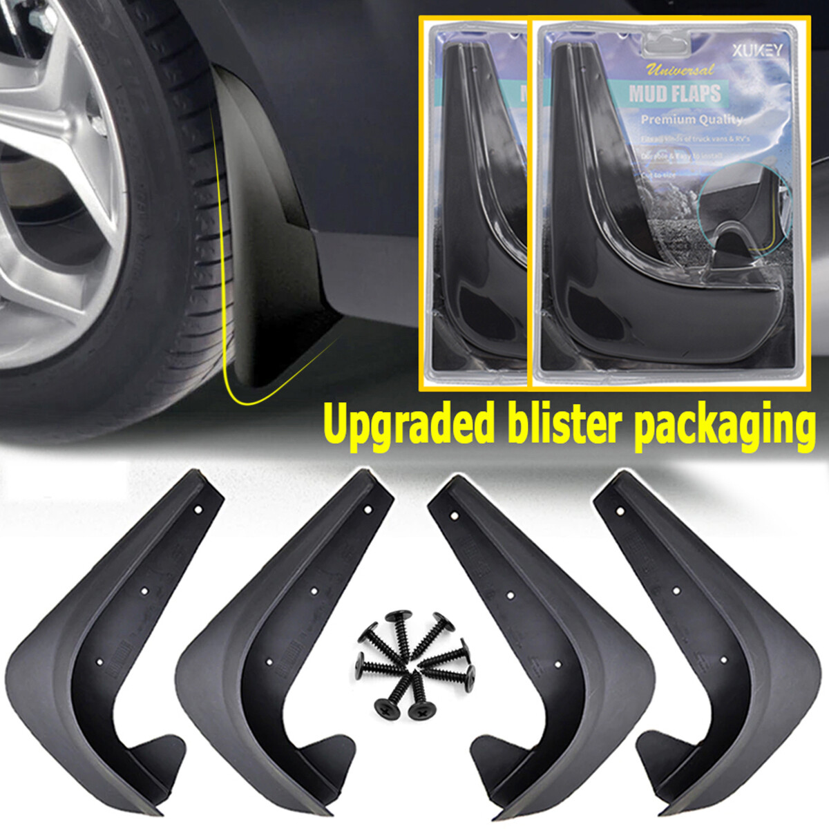 Xukey Spritzschutz Set 4-teilig Für Hyundai Tucson TL (2015-2019) - TPO Schmutzfänger Vorne & Hinten