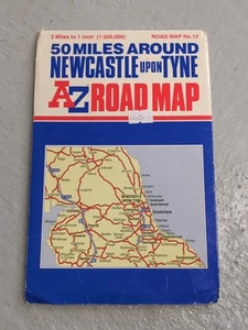 A-Z Street Map of Great Britain: Fifty Miles Around Newcastle-upon-Tyne 1979 - Picture 1 of 12