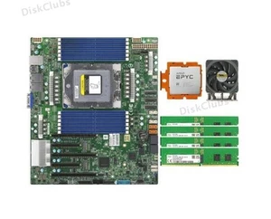 Supermicro H13SSL-NT + AMD EPYC Genoa 9334 QS 32C + SK hynix 64 Go de RAM + refroidisseur - Photo 1/9