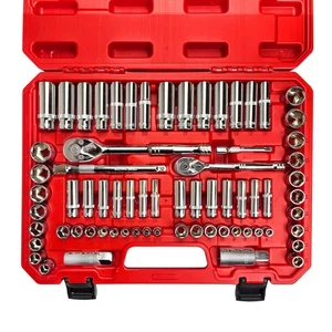 69pcs 1/4”&3/8"" Drive Impact Socket Set,Drive Master Socket Set,SAE/Metric, ... - Picture 1 of 7