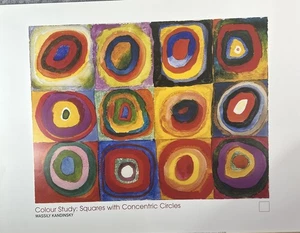 Wassily Kandinsky Poster Artwork Print Squares Concentric Circles - Picture 1 of 9