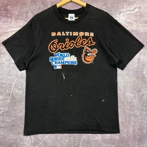 Camiseta De Colección Baltimore Orioles Para Hombre Negra M Serie Mundial Campeones Camiseta 1983 3331 - Imagen 1 de 8