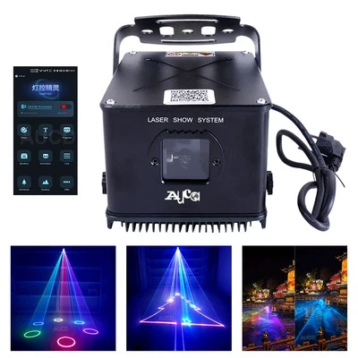 Phone APP 3W RGBW Animation Laser Outdoor IP65 Landscape Show Projector Lighting - Image 1 of 4