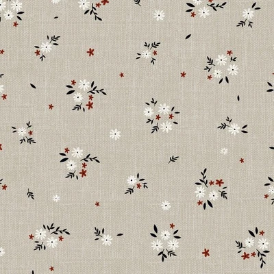 Blüten rustikal 100% Baumwollstoff 0,5m Stoff Kinderstoff Meterware Nähen BB043 - Bild 1 von 4