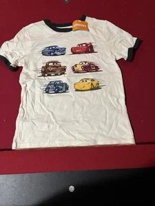 NWT kids Gym friends lightning Mcqueen t-shirt size 4T white - Picture 1 of 2