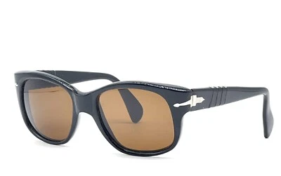 Óculos de sol PERSOL 6201 RATTI Meflecto vintage armação masculina acetato preto "51" - Imagem 1 de 4