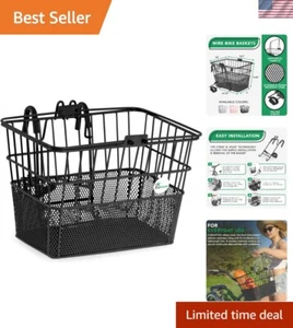 Wicker & Wire Bike Basket Front Cargo for Women and Men, Fits Most Bikes, Bea... - Picture 1 of 6