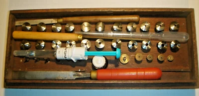 SERIE DE 22 PINCES POUR TOUR D'HORLOGER LORCH-WOLF JAHN-BERGEON-BOLEY- EN 8 MM - Photo 1/4