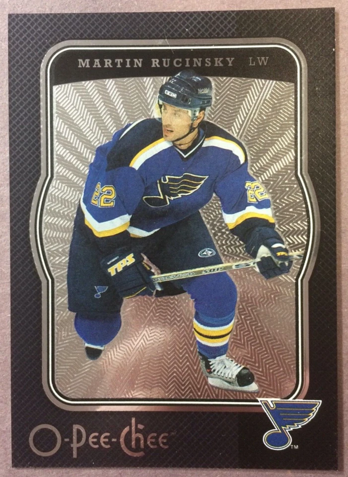 2007-08 O-Pee-Chee Black Parallel #421 Martin Rucinsky St. Louis Blues 021/100 - Image 1 of 2