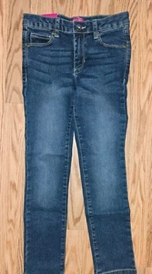 NUEVOS Pantalones de mezclilla azul lavado oscuro para niños al aire libre talla 8 cintura ajustable - Imagen 1 de 7