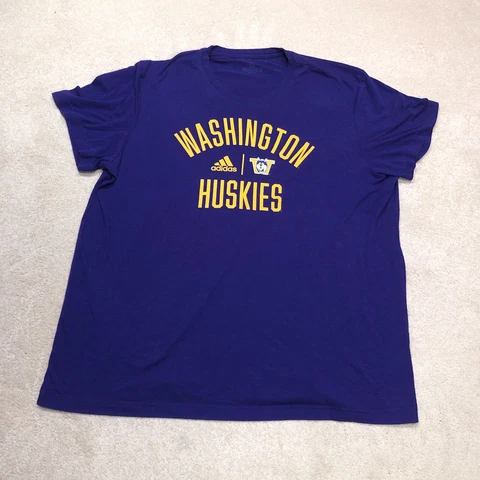 Washington Huskies T Shirt Mens 2XL XXL Purple Adidas Cover