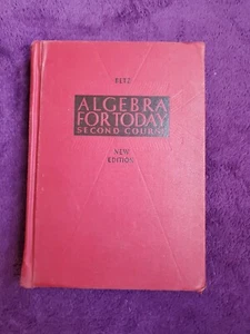 ALGEBRA FOR TODAY- SECOND COURSE NEW EDITION (HC, 1938 MATH) Great Photos - Picture 1 of 19