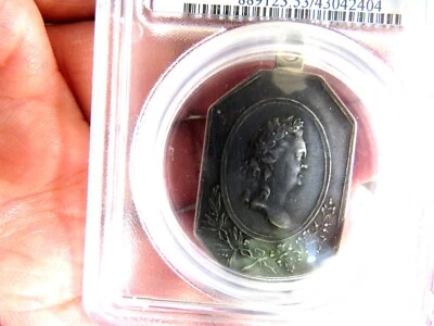 Russia: Rare Catherine II silver medal 1790  Peace with Sweden PCGS AU53 ! - Image 1 of 4