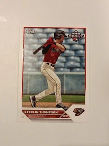 2023 Pro Debut Chrome Base #PDC-185 Sterlin Thompson - Fresno Grizzlies - Picture 1 of 2