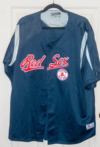 Womens Tru Fan Boston Red Sox Genuine Merchandise Button Up Polyester Jersey 2XL Cover