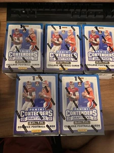 2021 Panini Contenders Draft Picks Football Blaster Brand New LOT OF 5 - Picture 1 of 1