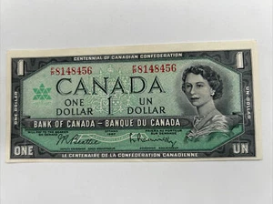 Canada 1967 $1.00 Dollar Bank of Canada (BC-45b-i) Bank Note Bill F/P 8148456 - Picture 1 of 3