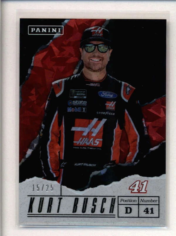 KURT BUSCH 2017 PANINI FATHER'S DAY #KB CRACKED ICE #15/25 AK8824 - Image 1 of 1