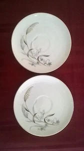 Laura by Narumi Japan Fine China 6 1/8 inch saucers Plates (set of 2) EUC Wheat - Picture 1 of 2