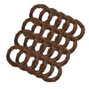 20 Pcs 4" Natural Grapevine Wreaths Set, Vine Branch Wreath, Rattan Wreath - Picture 1 of 8