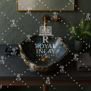 Freeform Polished Labradorite Gemstone Sink – Freeform Blue Flash Crystal Basin - Picture 1 of 8