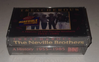 Rare Sealed 2 Cassette Set Treacherous History of Neville Brothers Rhino 1986 - Image 1 of 3