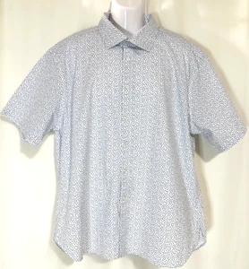 Joseph Abboud Shirt Men’s XXL Casual Button Up Micro Floral Blue Modern Fit Top - Picture 1 of 9