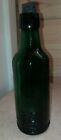 Vintage Batey London Green Glass Beer Bottle with Screw Bung Cap